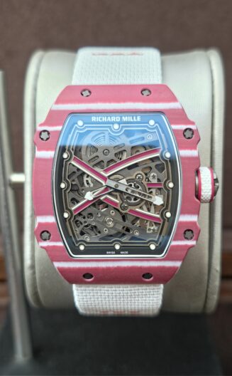 Custom Made RM67-02 Mutaz Essa Red NTPT on White Nylon strap CRMA7 Clone