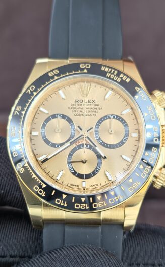 Daytona 40mm ARF YG dial black rubber DD4131