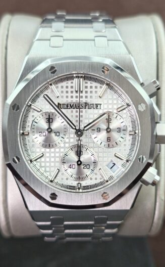 Royal Oak Chrono 26240 APSF 41mm White Dial SS Bracelet SA4401 V1 DP dial deep