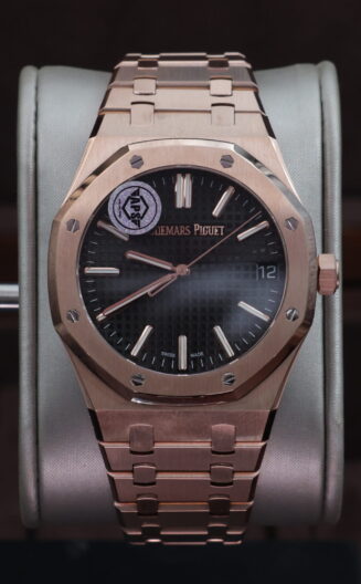 Royal Oak 15500 APSF 41mm RG BLACK Dial Bracelet Gold plate A4302