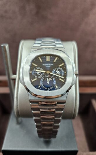 Nautilus Perpetual Calendar Solid White Gold 57401G-001 40mm sw dial hands calendar ace movement