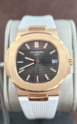 Nautilus 40mm 5711R 18K solid gold + ACE movement + white rubber