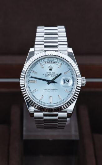 DayDate 228236 PT950 Platinum CNC Case and bracelet Ice Blue Dial DD3255