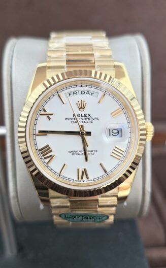 DayDate 228238 40mm YG RCF white roman dial SH3255 Weighted