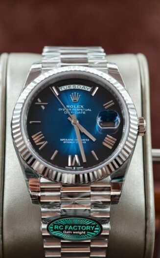DayDate 228239 40mm WG RCF blue ombre dial SH3255 Weighted