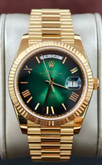 DayDate 228238 40mm YG RCF green ombre dial SH3255 Weighted + gold plate