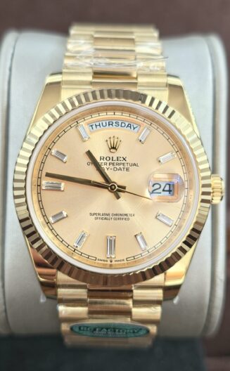 DayDate 228238 40mm YG RCF champagne Baguette dial SH3255 Weighted