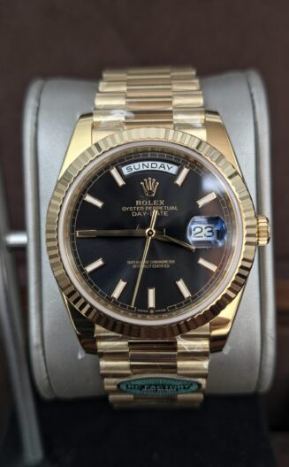 DayDate 228238 40mm YG RCF black dial SH3255 Weighted