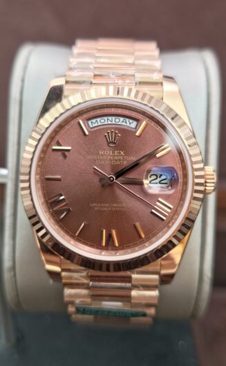 DayDate 228235 40mm RG RCF Chocolate roman dial SH3255 Weighted
