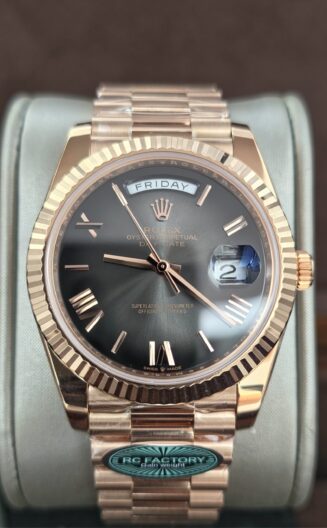 DayDate 228235 40mm RG RCF black ombre dial SH3255 Weighted