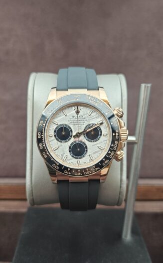 Daytona 126515 Weighted VSF Black Dial RG Sub-Dial Oyster-Flex Strap DD4131 +meteorite+gold plate