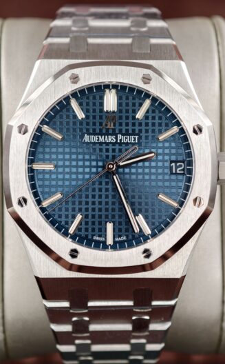 Royal Oak 15500 APSF 41mm BLUE Dial SS Bracelet A4302 DP dial