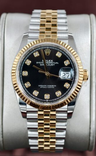 ARF 36mm datejust two-tone black dial + gold plate