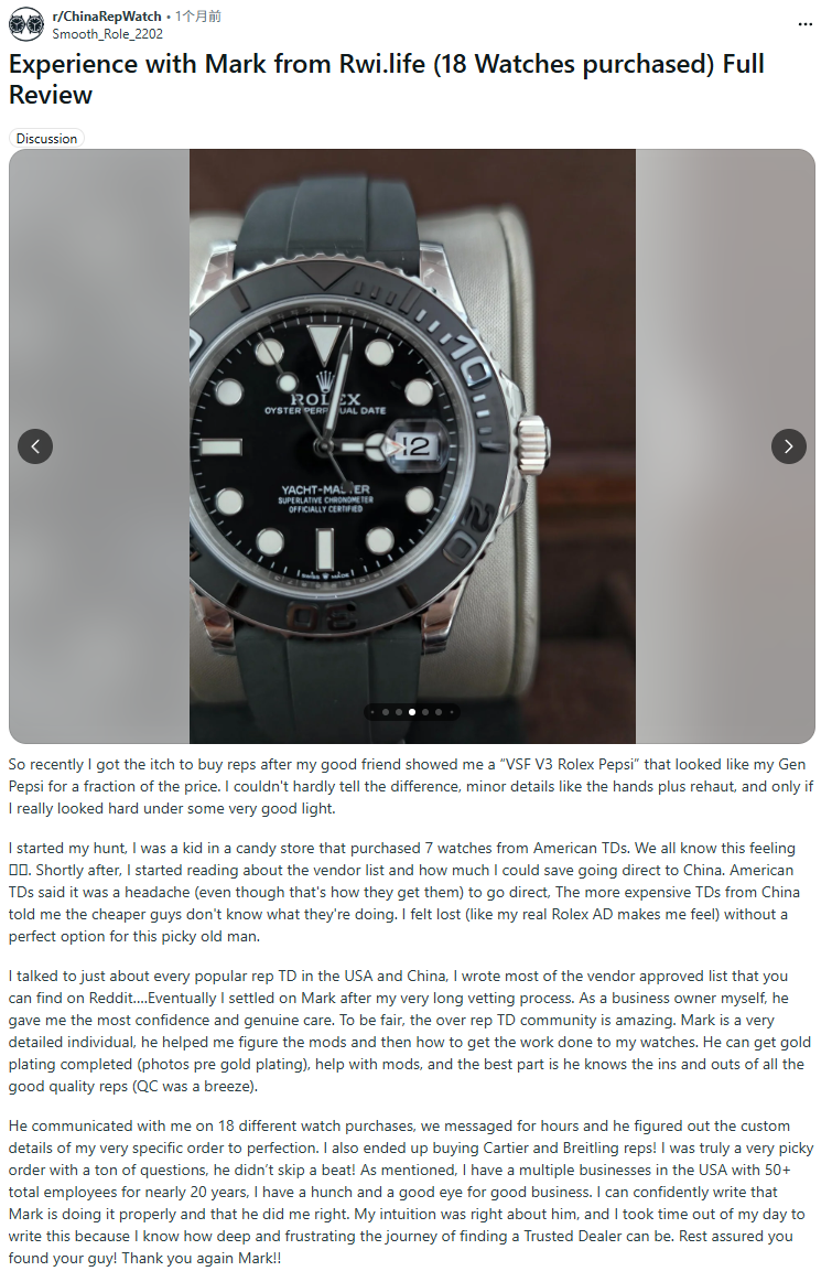 Experience with Mark from Rwi.life (18 Watches purchased) Full Review